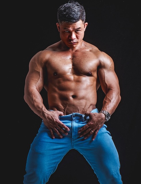 Man in blue jeans